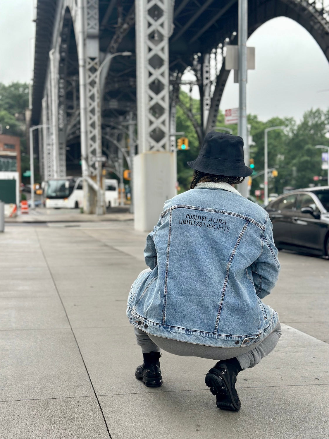 Muñec@ Unisex Denim Sherpa Jacket