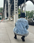 Muñec@ Unisex Denim Sherpa Jacket