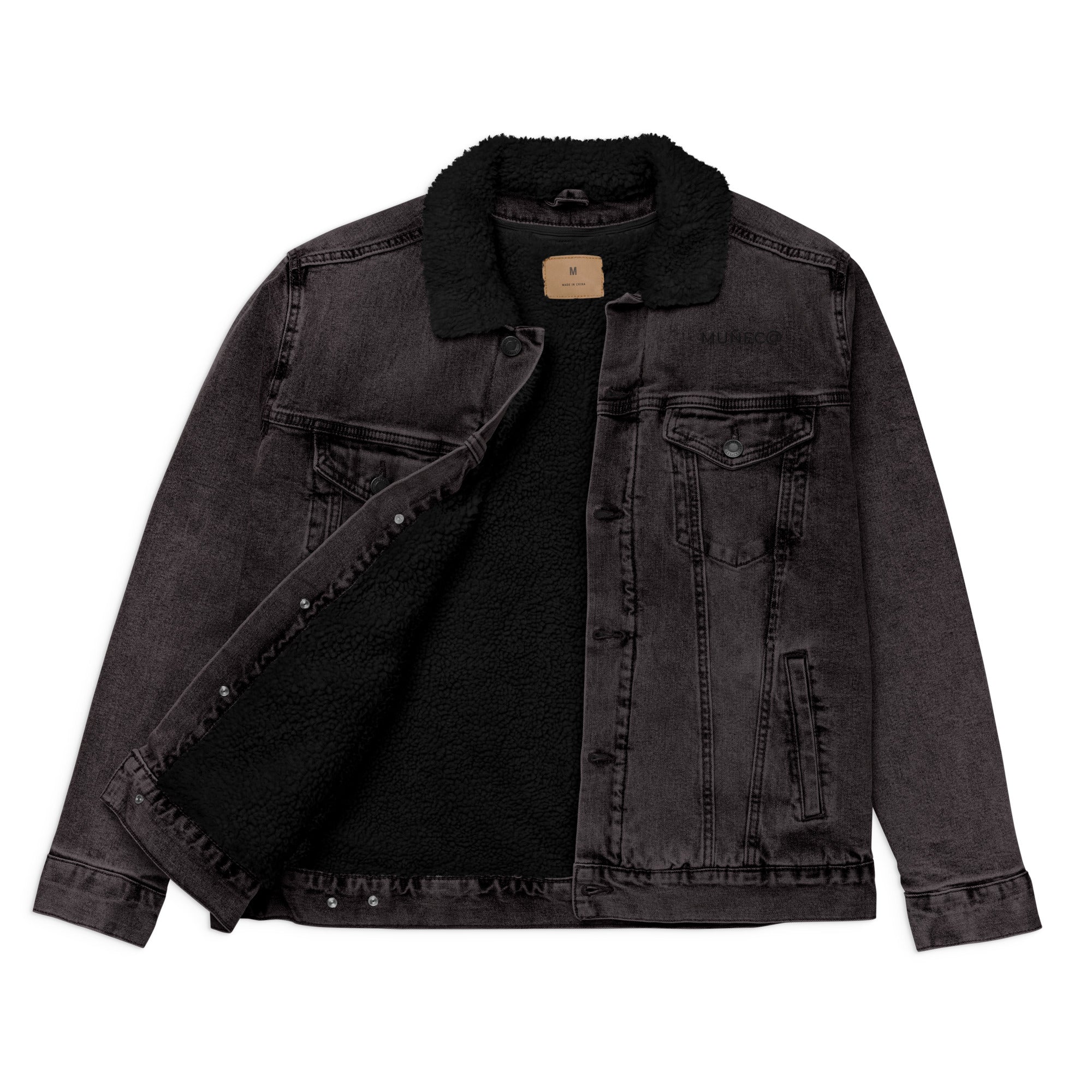 Muñec@ Unisex Denim Sherpa Jacket