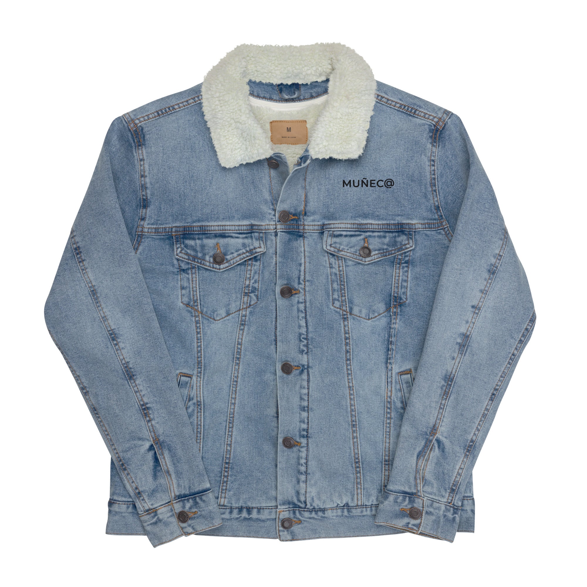 Muñec@ Unisex Denim Sherpa Jacket
